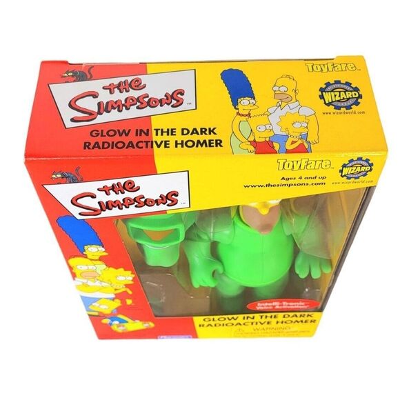 Vintage Simpsons Glow In The Dark Radioactive Homer Wizard World ToyFare Sealed - Picture 5 of 7